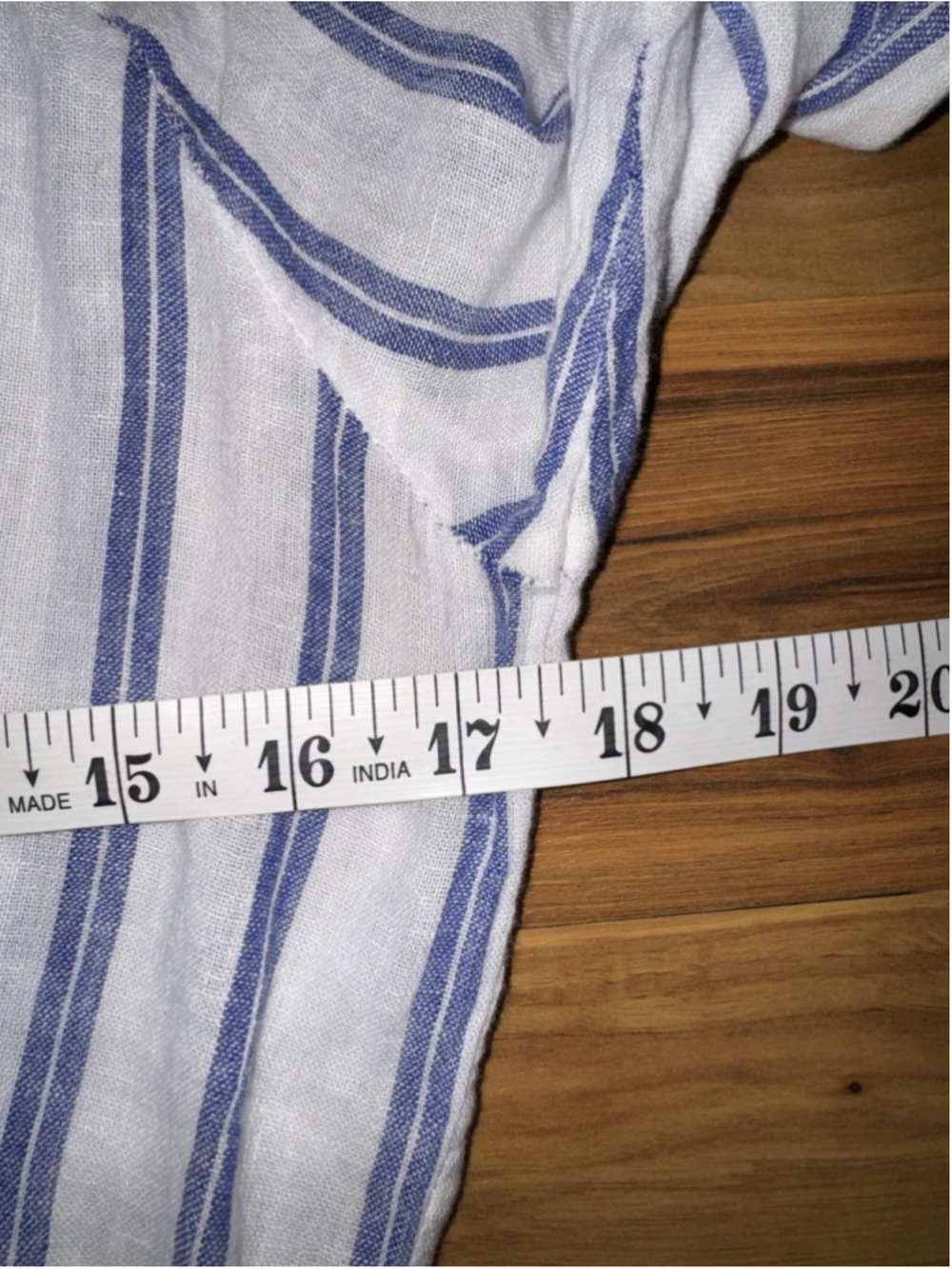 Rails Jasmine Stripe Smoked Waist Mini Dress Blue White Coastal Boho Resort XS - Picture 9 of 11